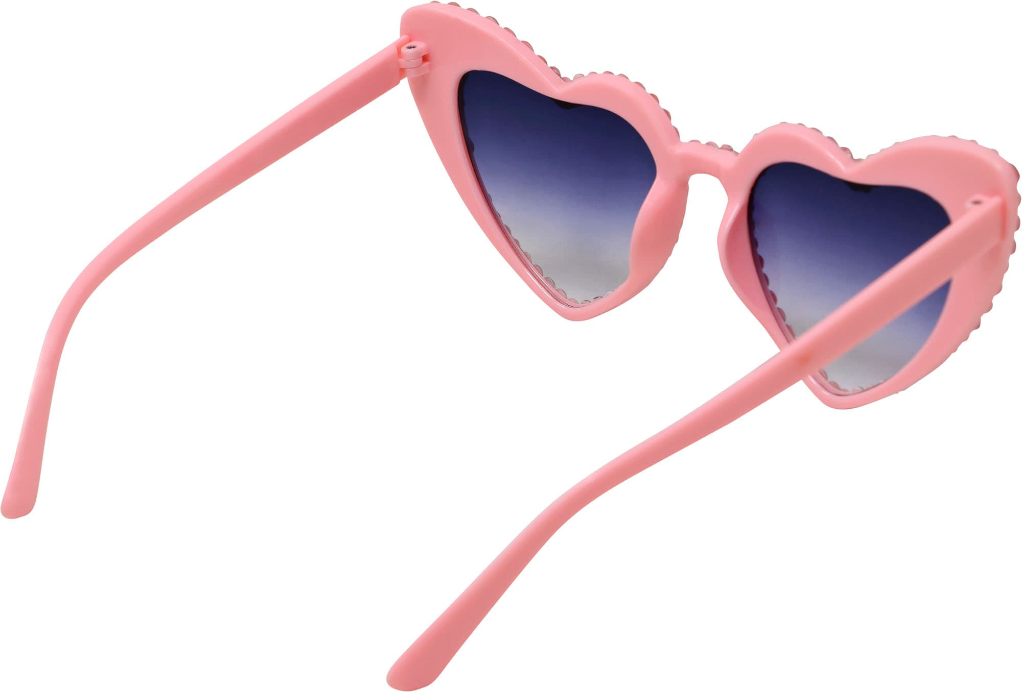 Hjertebriller med rhinsten, pink, model 27696