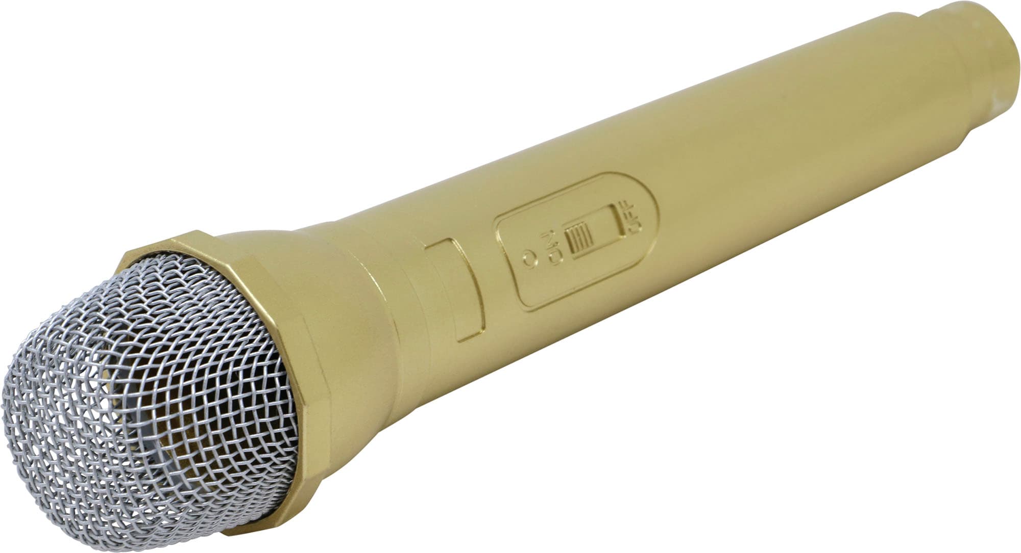 Mikrofon i PVC, guld, 24 cm
