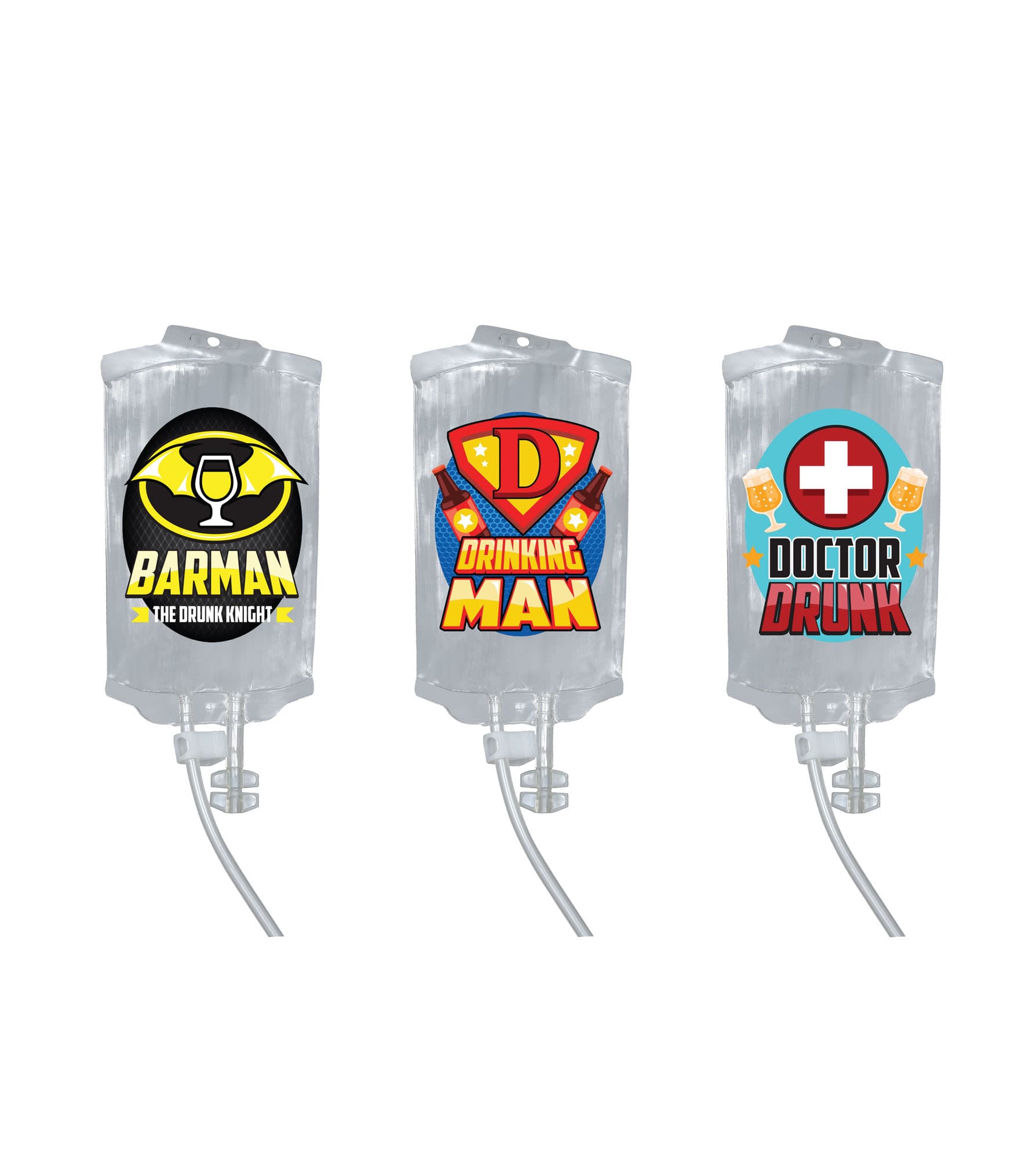3 assorterede drikkeposer