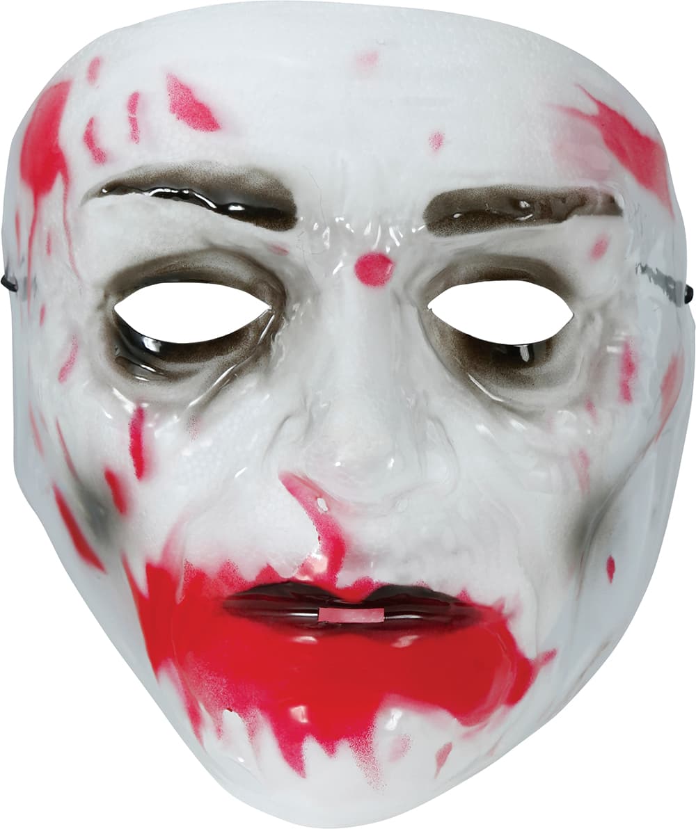 Gennemsigtig mandemaske med blod, PVC
