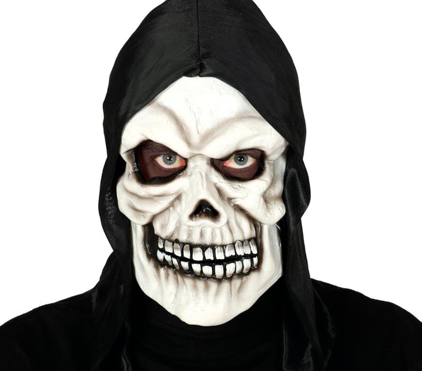 Kraniemaske med hætte, vinyl