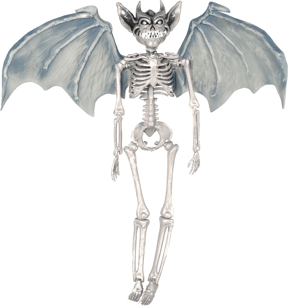 Hængende vampyrskelet med vinger, 40 cm