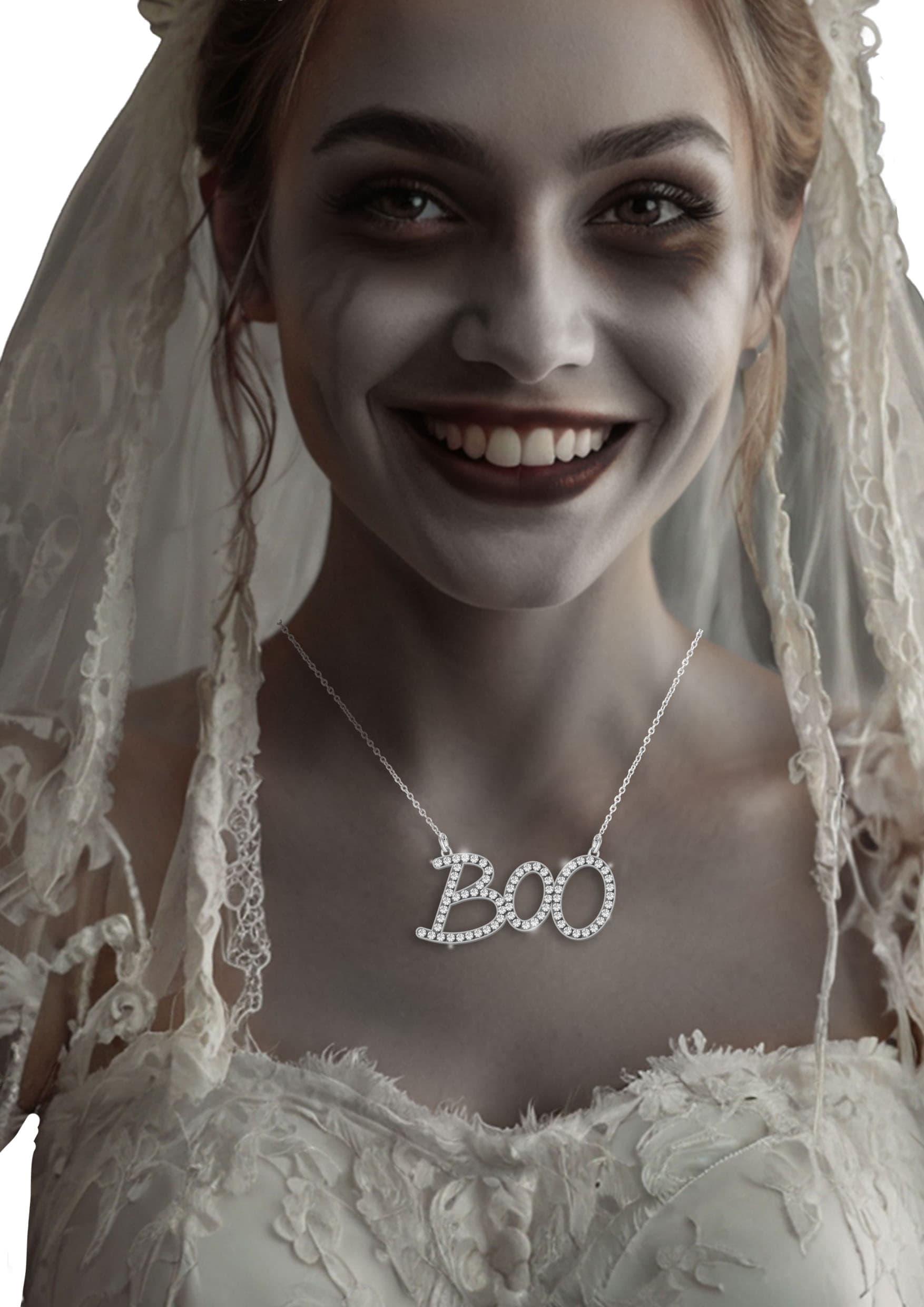 Halskæde "Boo" i metal, 5,5 cm