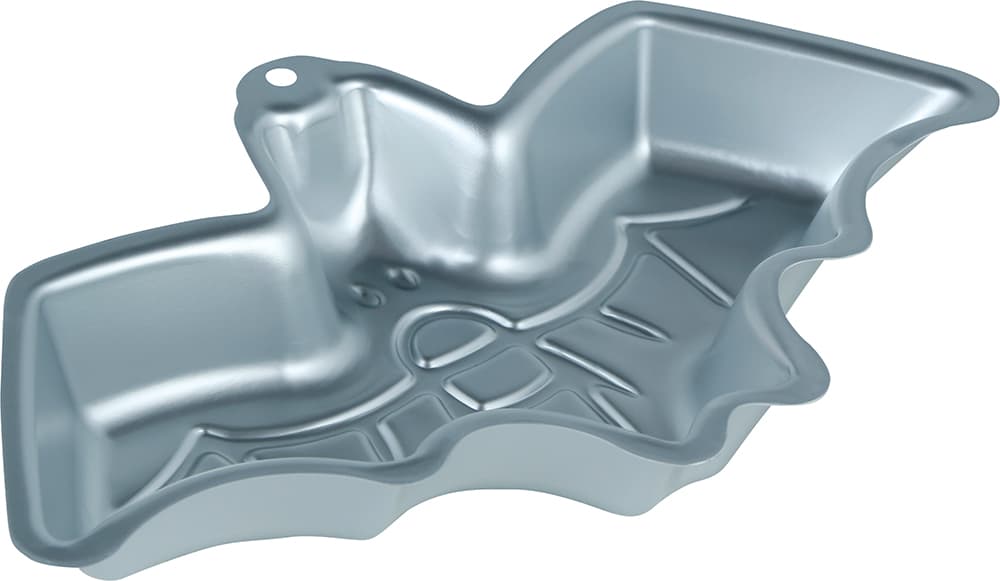 Flagermusform i aluminiumslegering, 32 × 19 cm