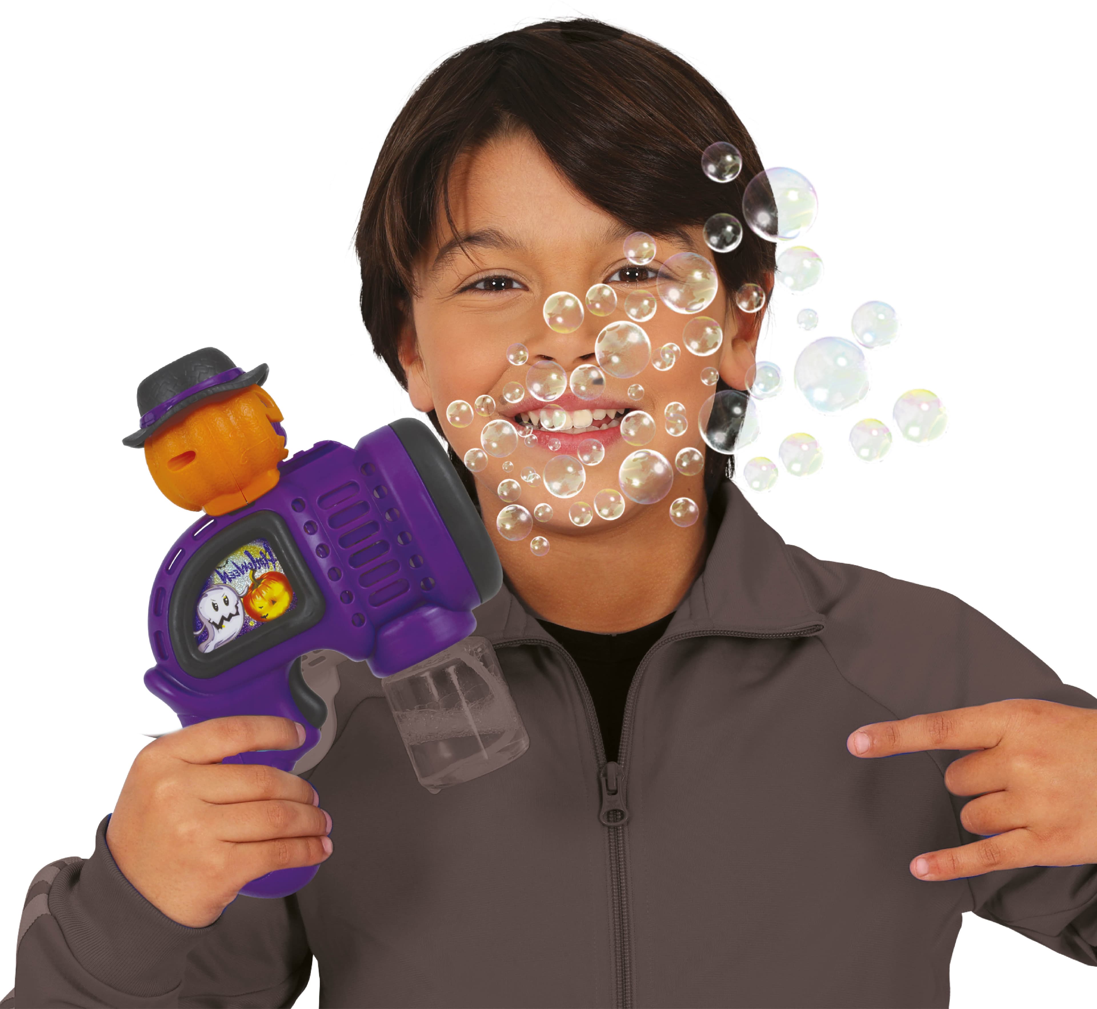 Græskarpistol med sæbebobler og lys, 20 × 15 cm