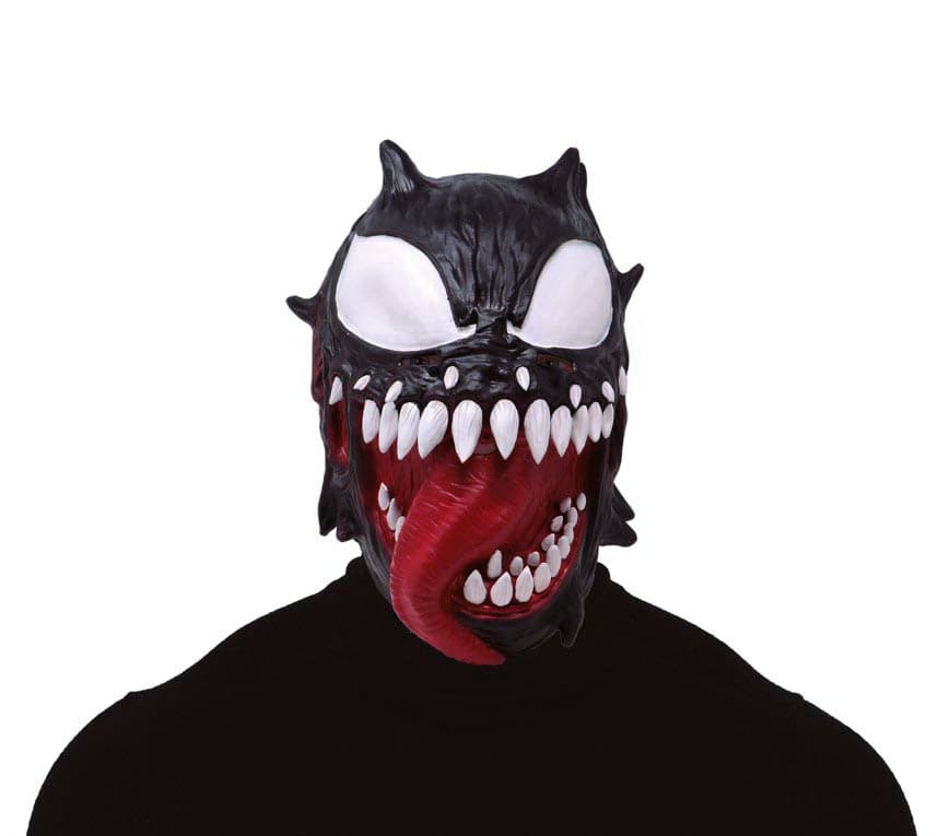 Sort heltemaske i latex