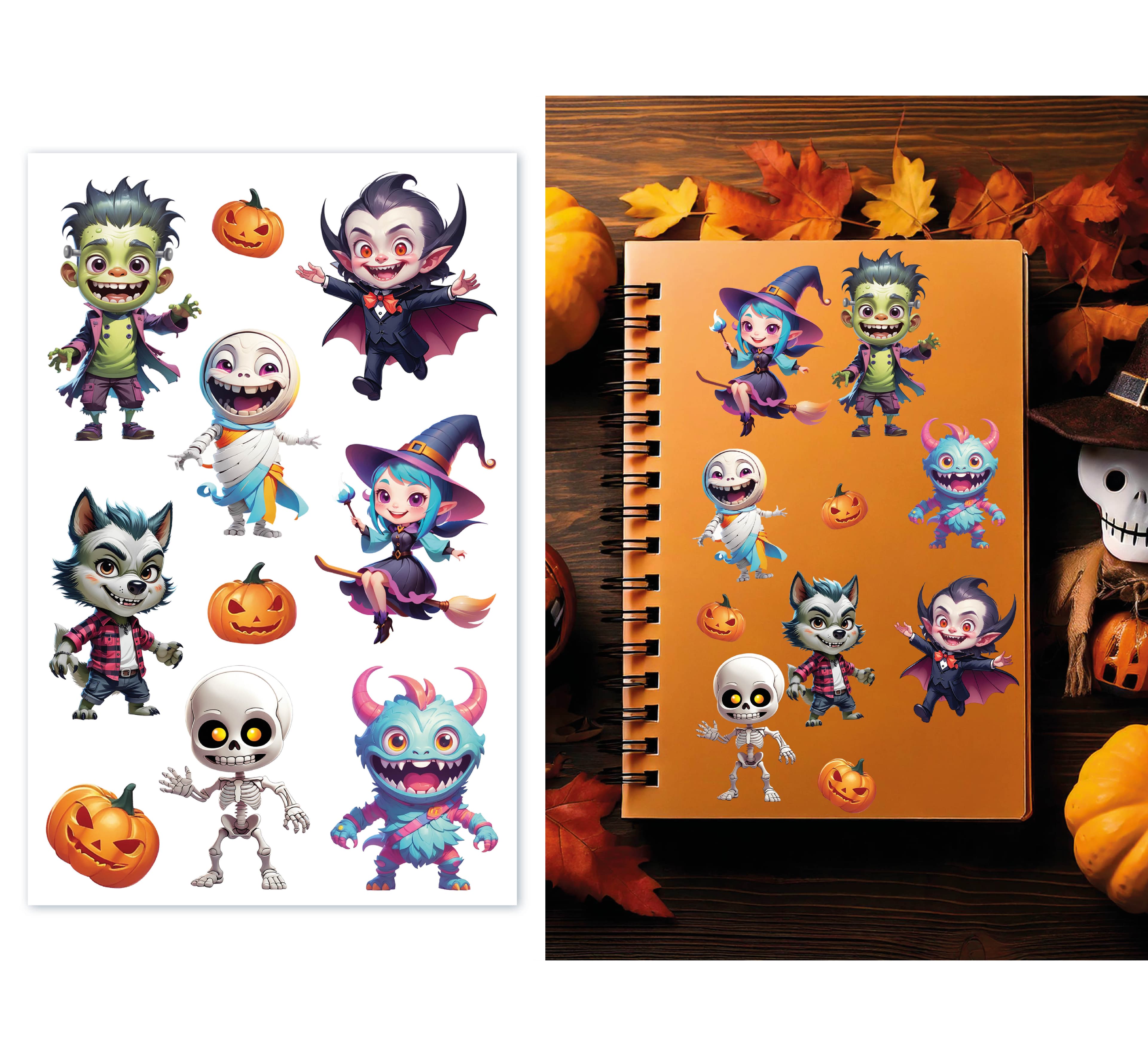 Assorterede halloween-klistermærker, model 29418