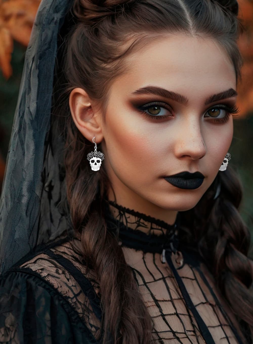 Halloween-øreringe, kranie