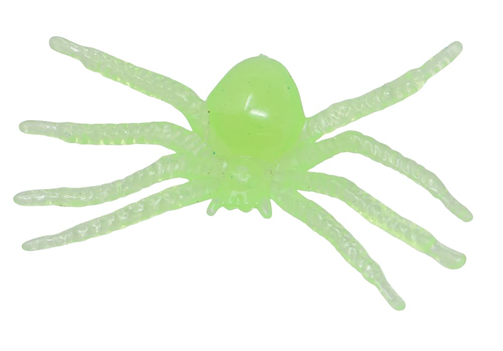 Pose med 10 fluorescerende edderkopper, 5 cm