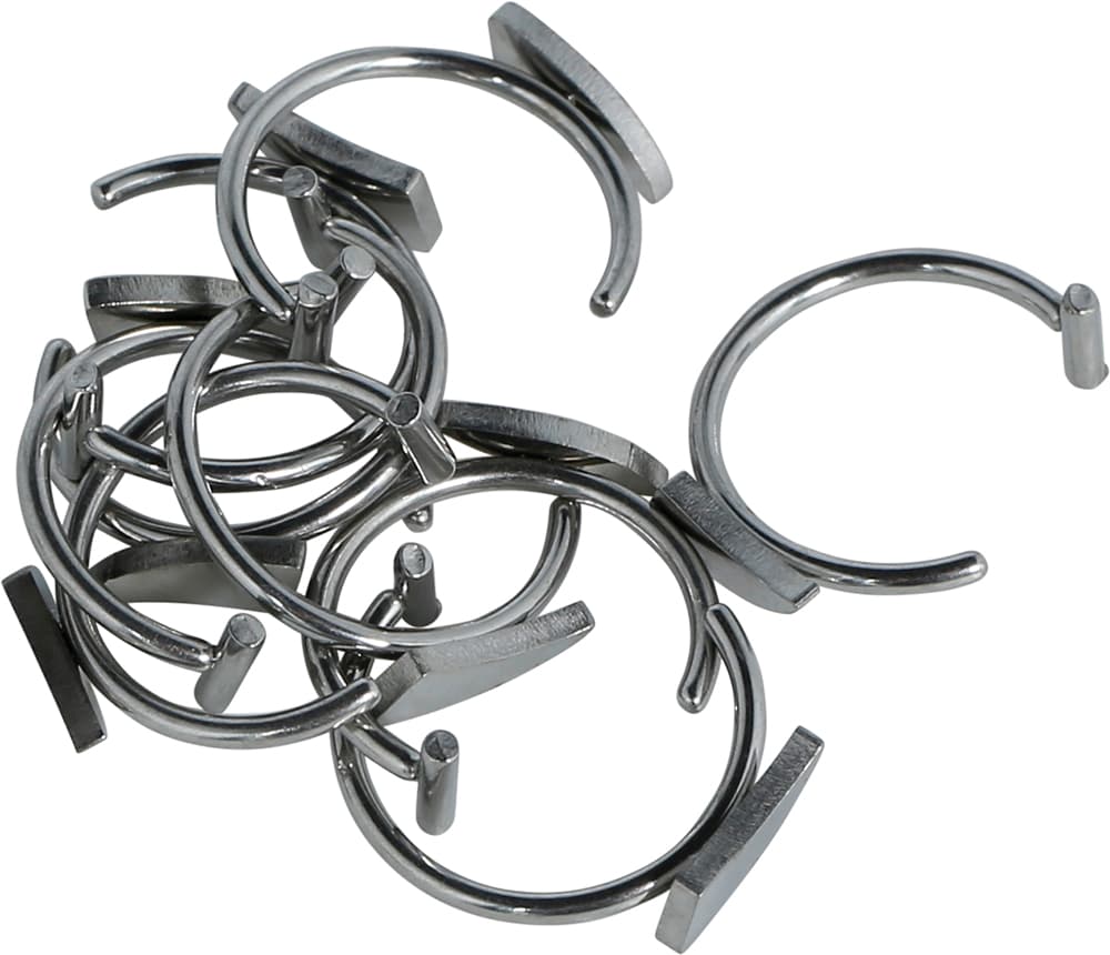 2 hugtandspiercinger i metal