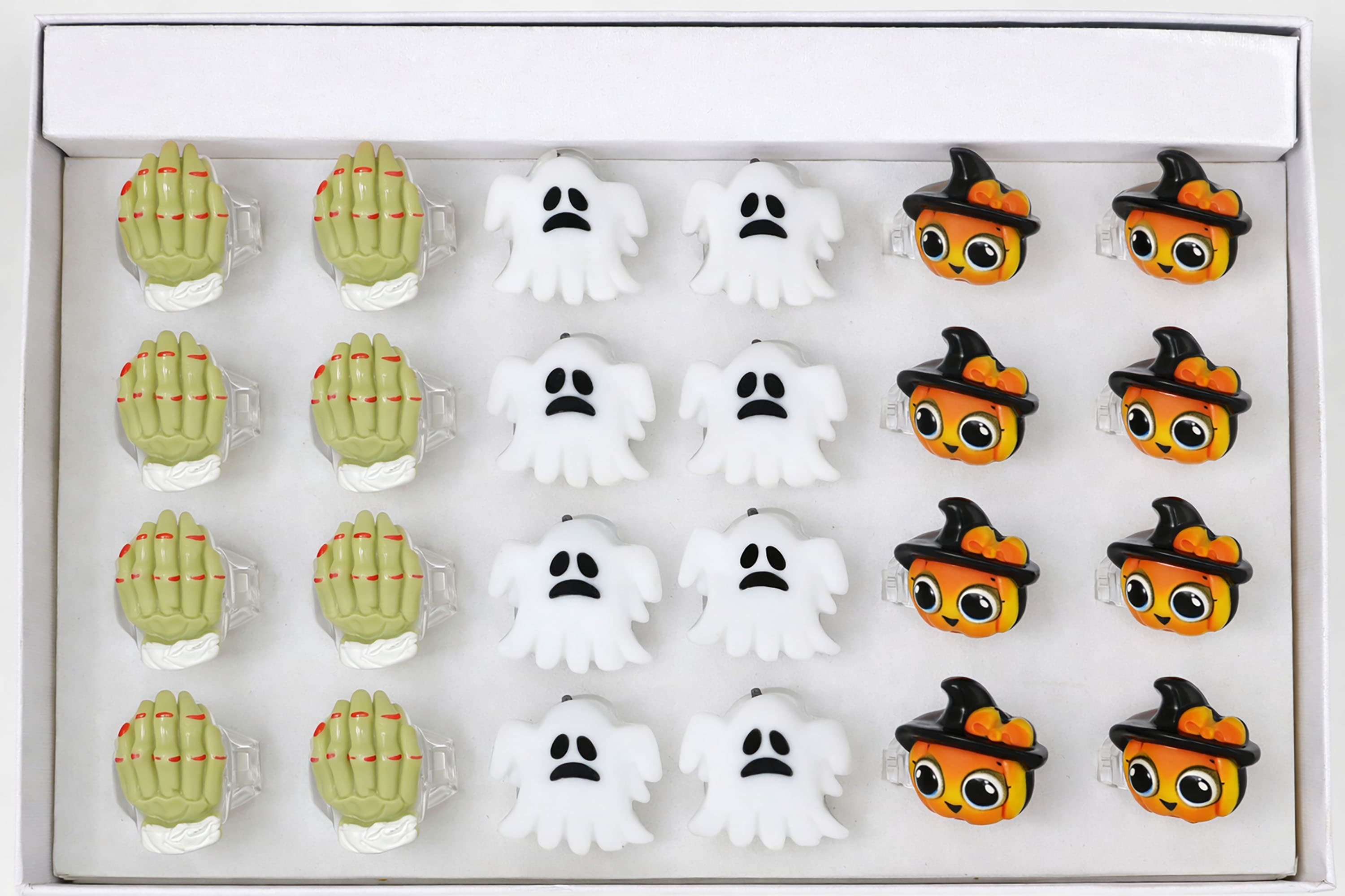 Halloween-ring med lys, 3 cm