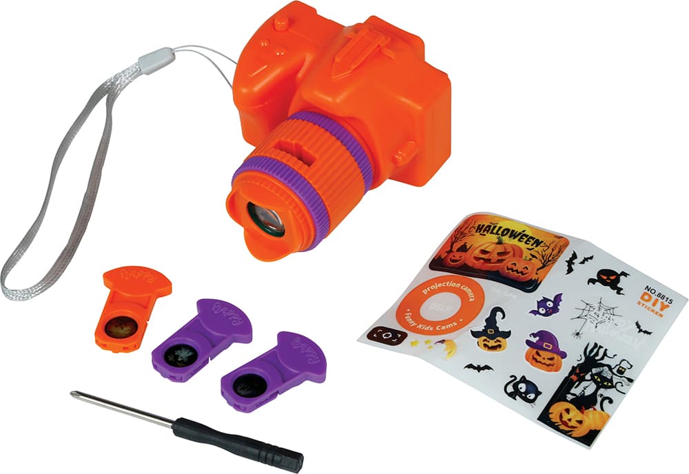 Kamera med miniprojektor, halloween, 10 cm