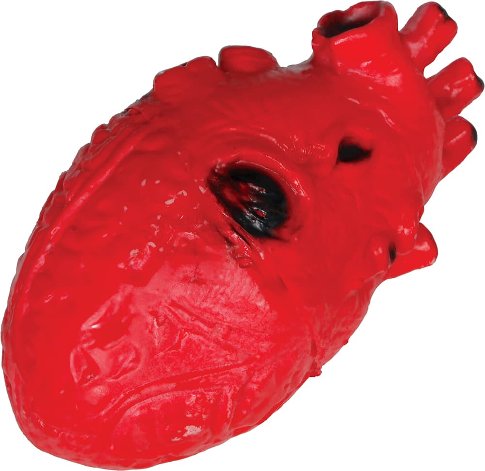 Hjerte i latex, 15 cm