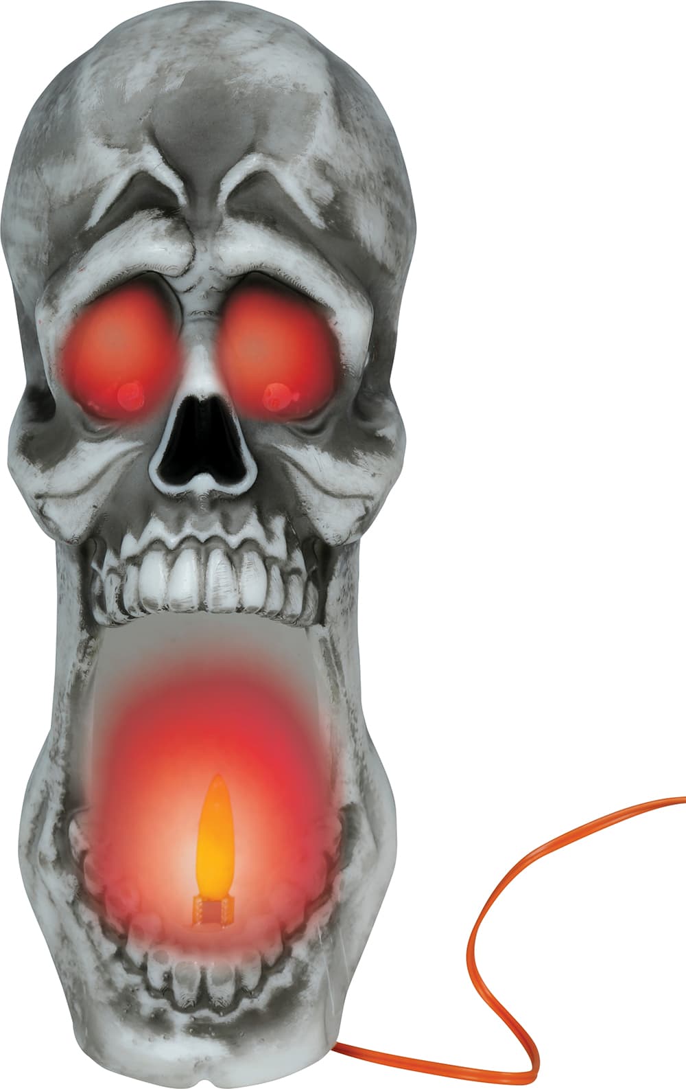 Kranielys med LED-flammeeffekt, PVC, 20 cm