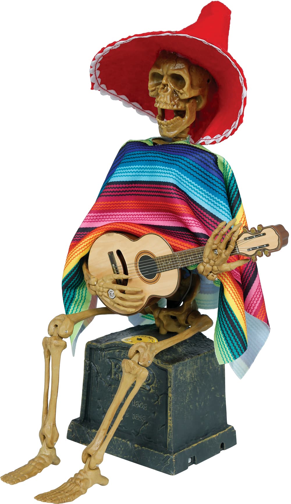 Mexicansk skelet med lys, lyd og bevægelse, 32 × 10 cm