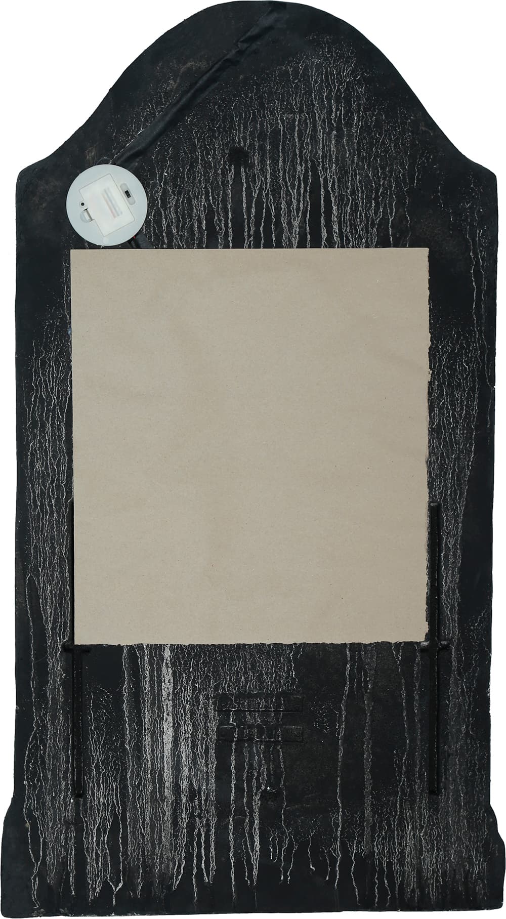 Piratgravsten med kranie, lys og lyd, PVC, 90 × 5