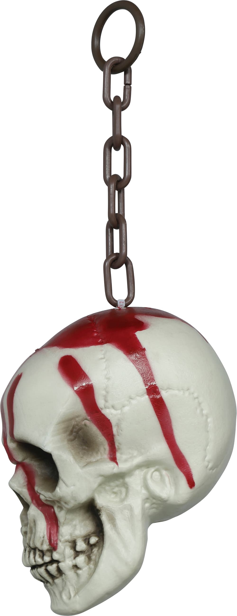 Blodigt kranie med kæde, PVC, 20 cm