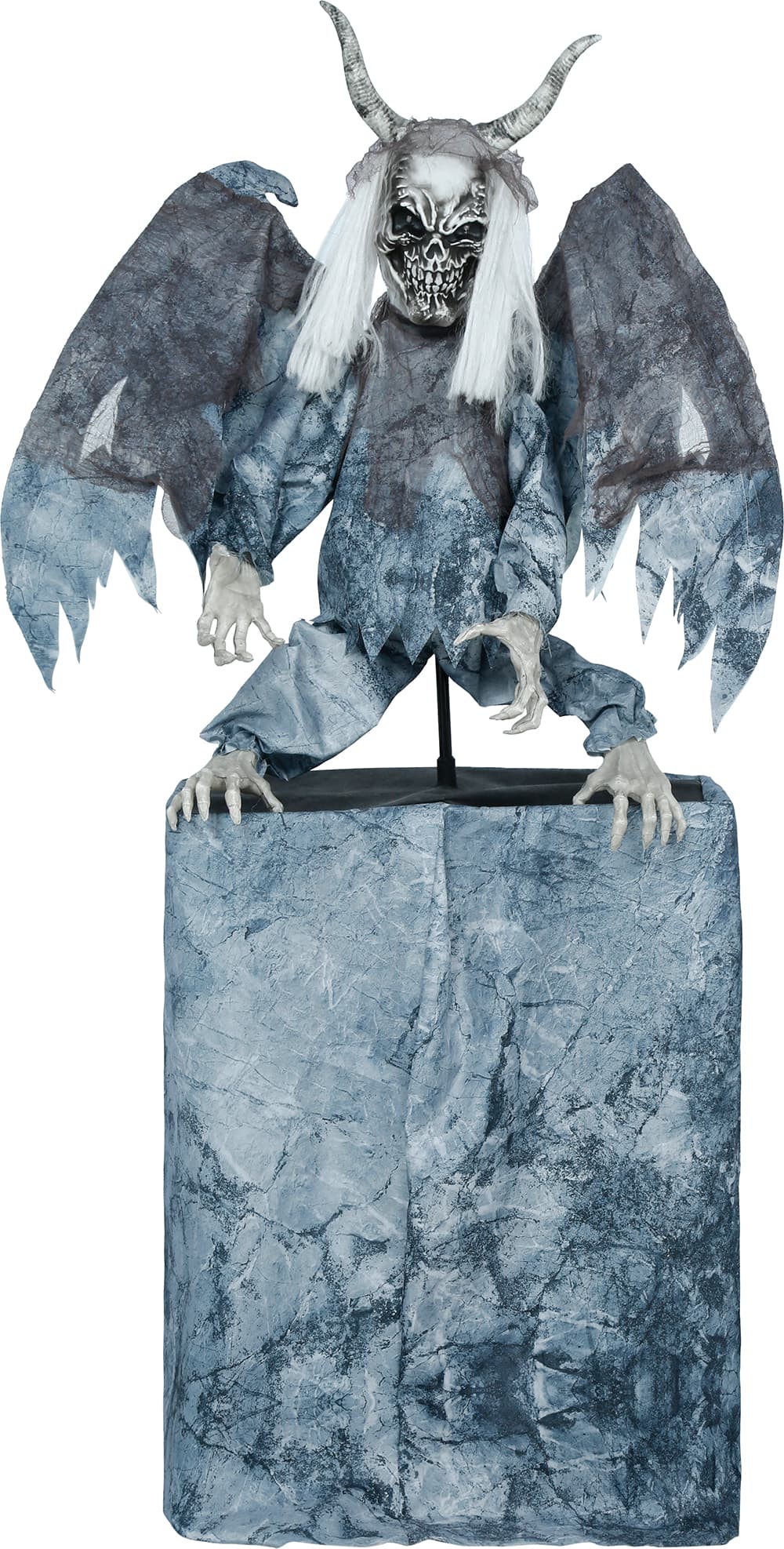 Dæmonisk gargoyle-dukke med lys, lyd og bevægelse, 170 cm