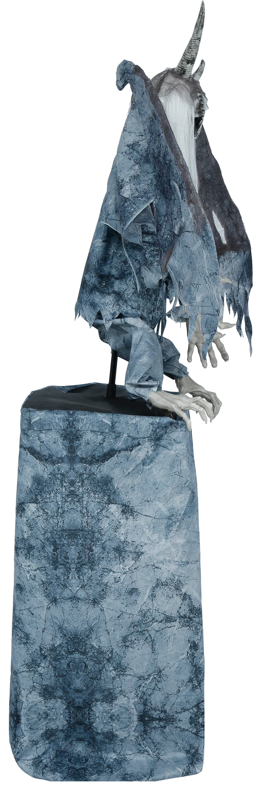 Dæmonisk gargoyle-dukke med lys, lyd og bevægelse, 170 cm