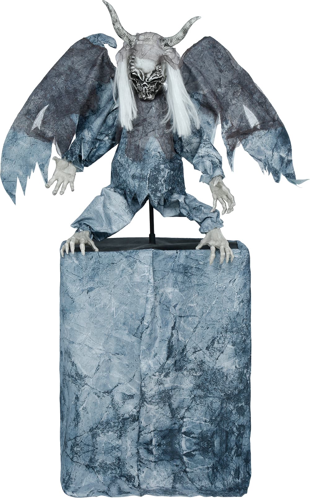 Dæmonisk gargoyle-dukke med lys, lyd og bevægelse, 170 cm