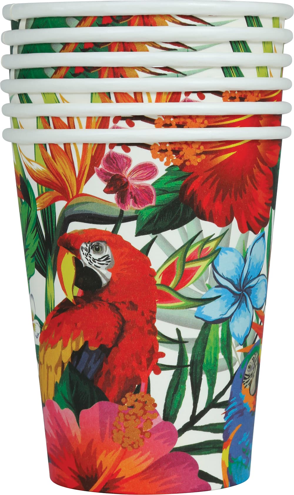 Pose med 6 Hawaii-bægre, 240 ml, 9 cm