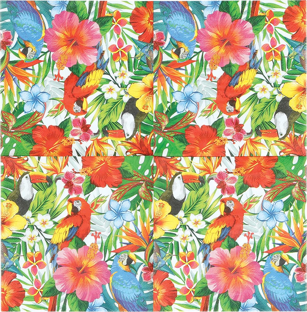 Pose med 20 Hawaii-servietter, 16 × 16 cm
