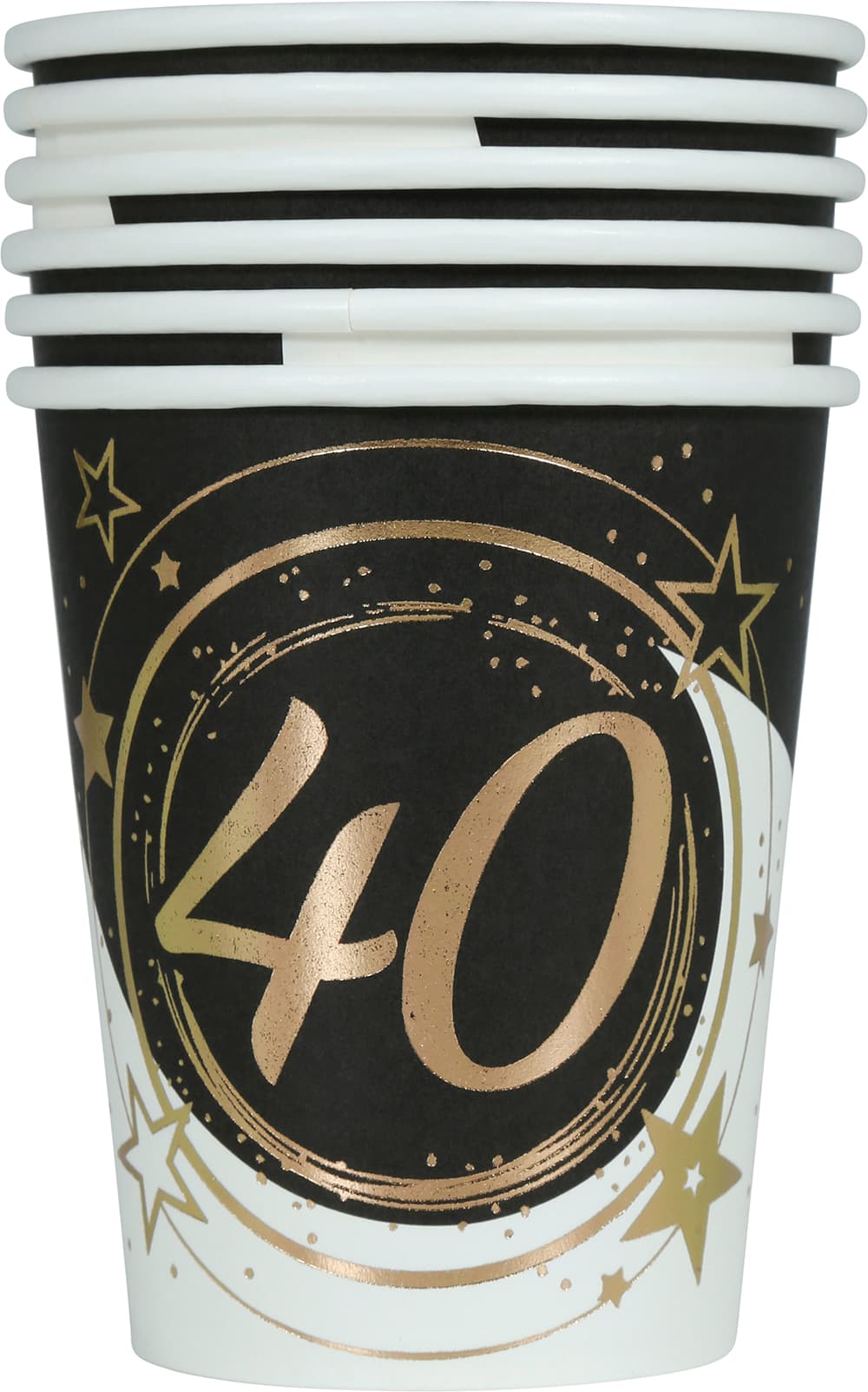 Pose med 6 bægre 40 år, 240 ml, 9 cm