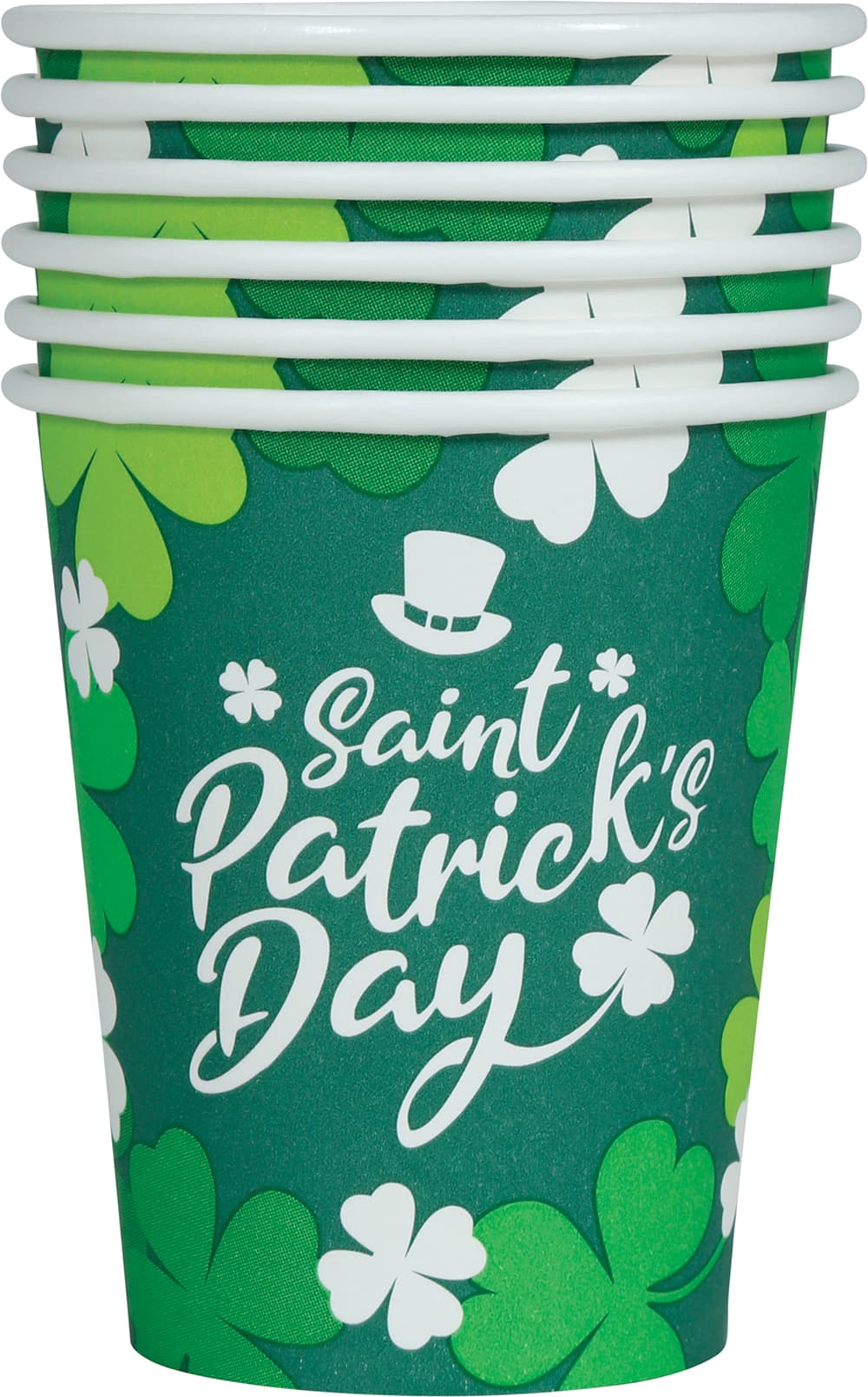 Pose med 6 St. Patrick's-bægre, 240 ml, 9 cm