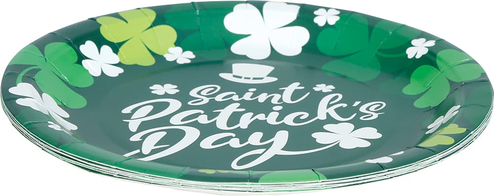Pose med 6 St. Patrick's-tallerkener, 23 cm