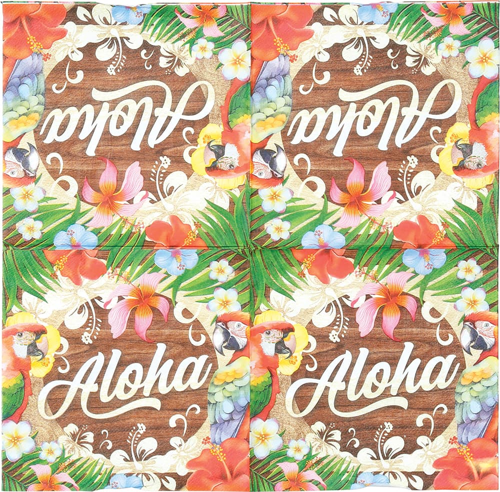 Pose med 20 servietter Aloha Summer, 16 × 16