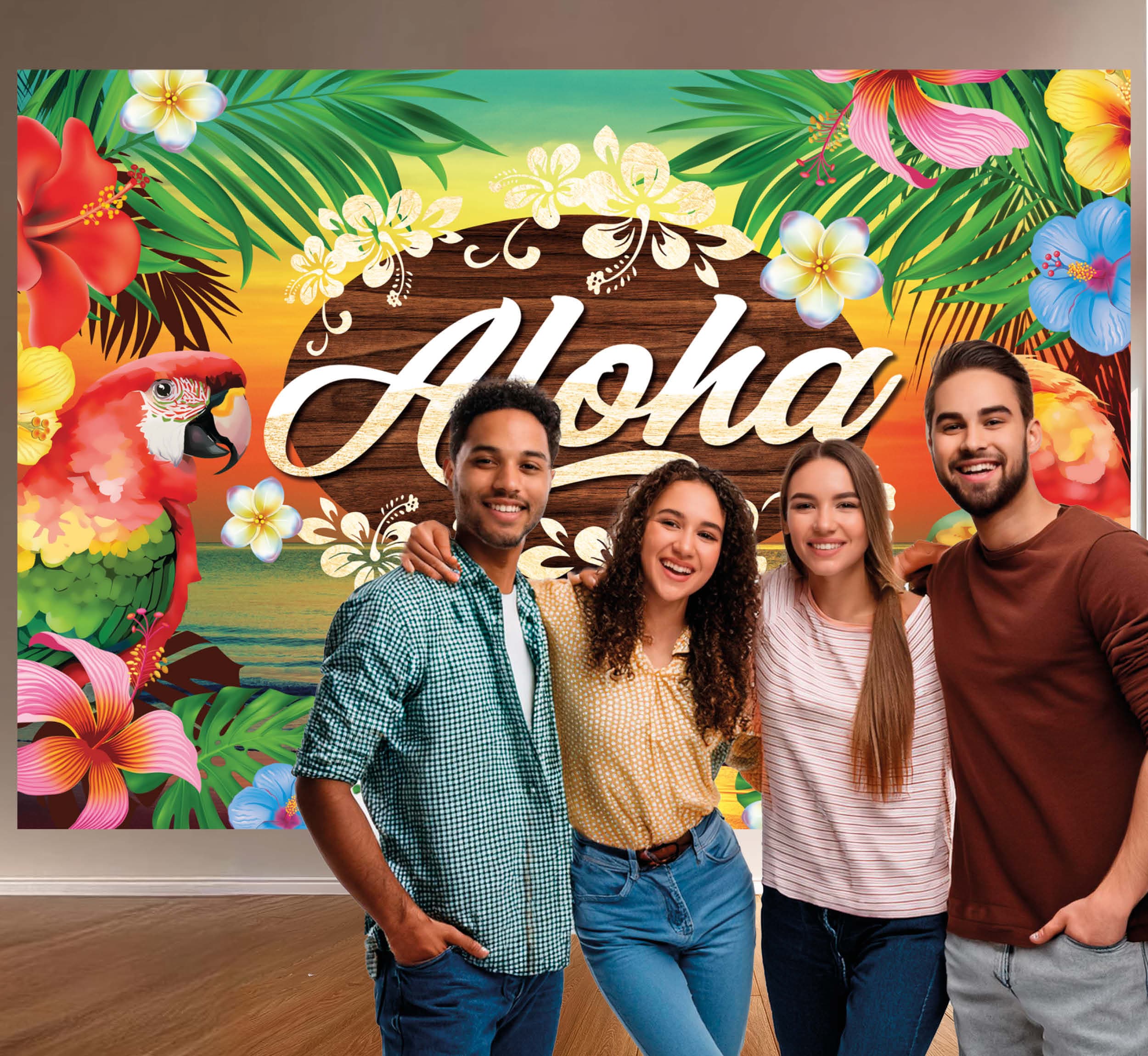 Baggrundsbanner Aloha Summer, 220 × 140 cm