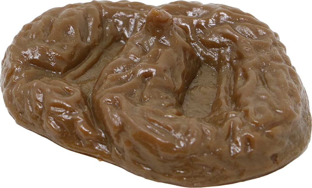 Falske ekskrementer med fluer til spøg, 9 cm