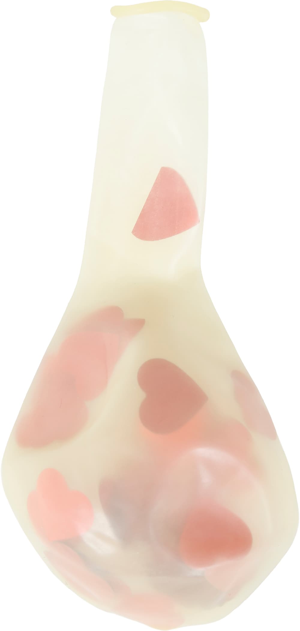 Pose med 10 balloner med hjertekonfetti, latex, 30 cm