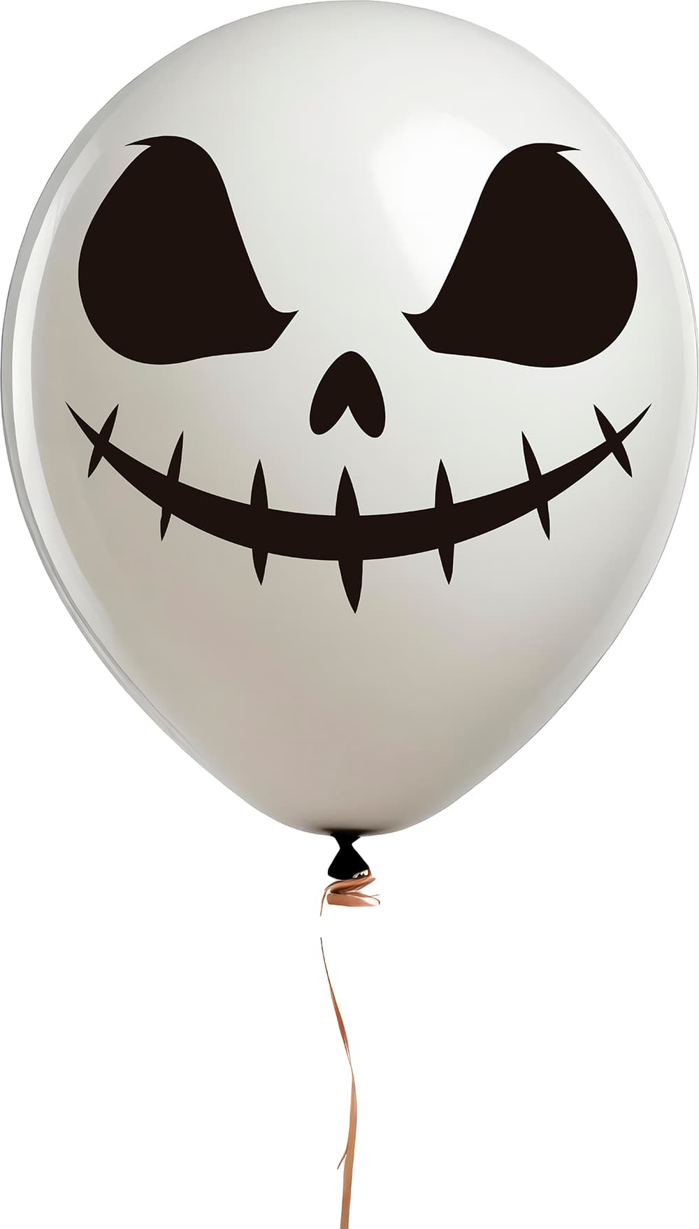 Pose med 10 hvide spøgelsesballoner, latex, 30 cm