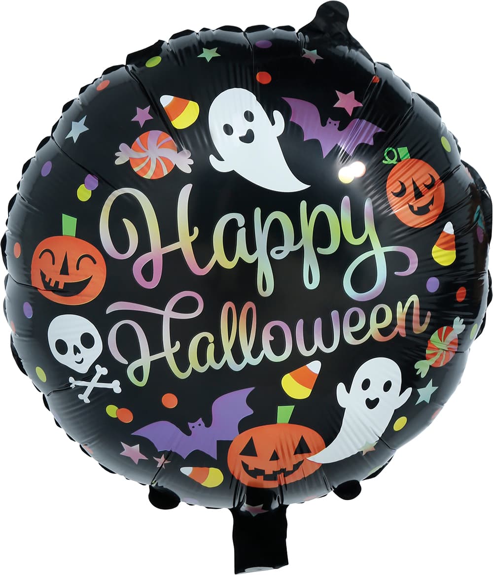 Ballon "Happy Halloween" i aluminium, 50 cm