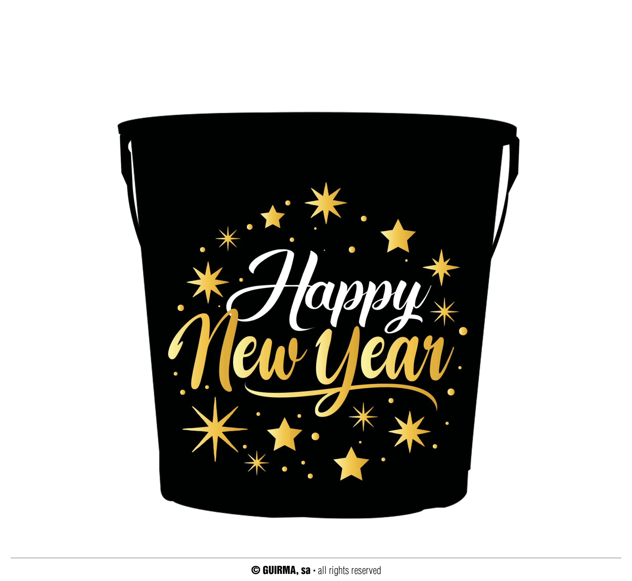 Metalspand "Happy New Year", 19 × 23 cm
