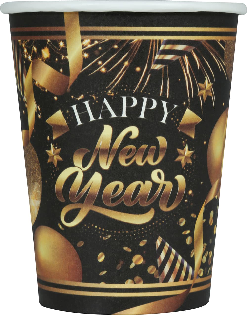 Pose med 6 bægre "Happy New Year", 240 ml, 9 cm