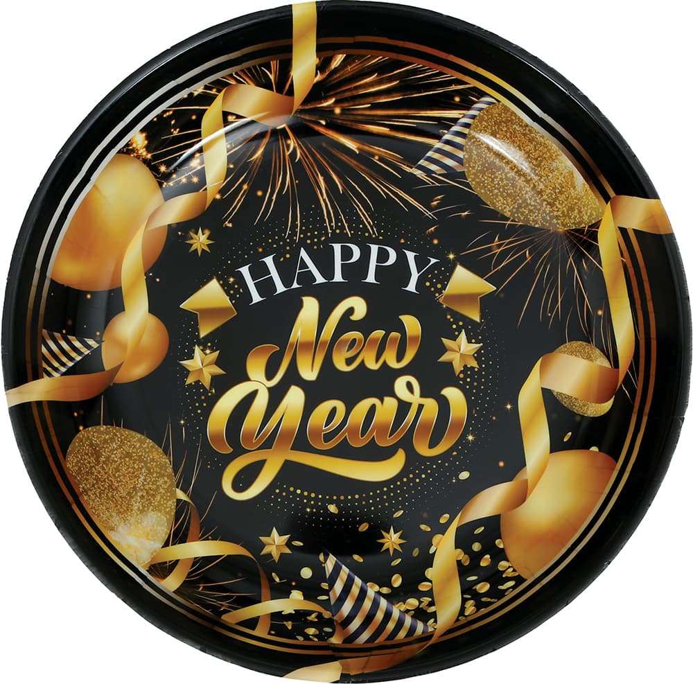 Skål "Happy New Year", 32 cm, plast