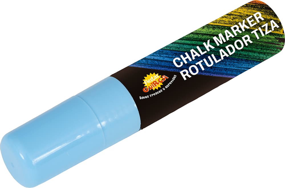 Flydende kridtmarker, blå