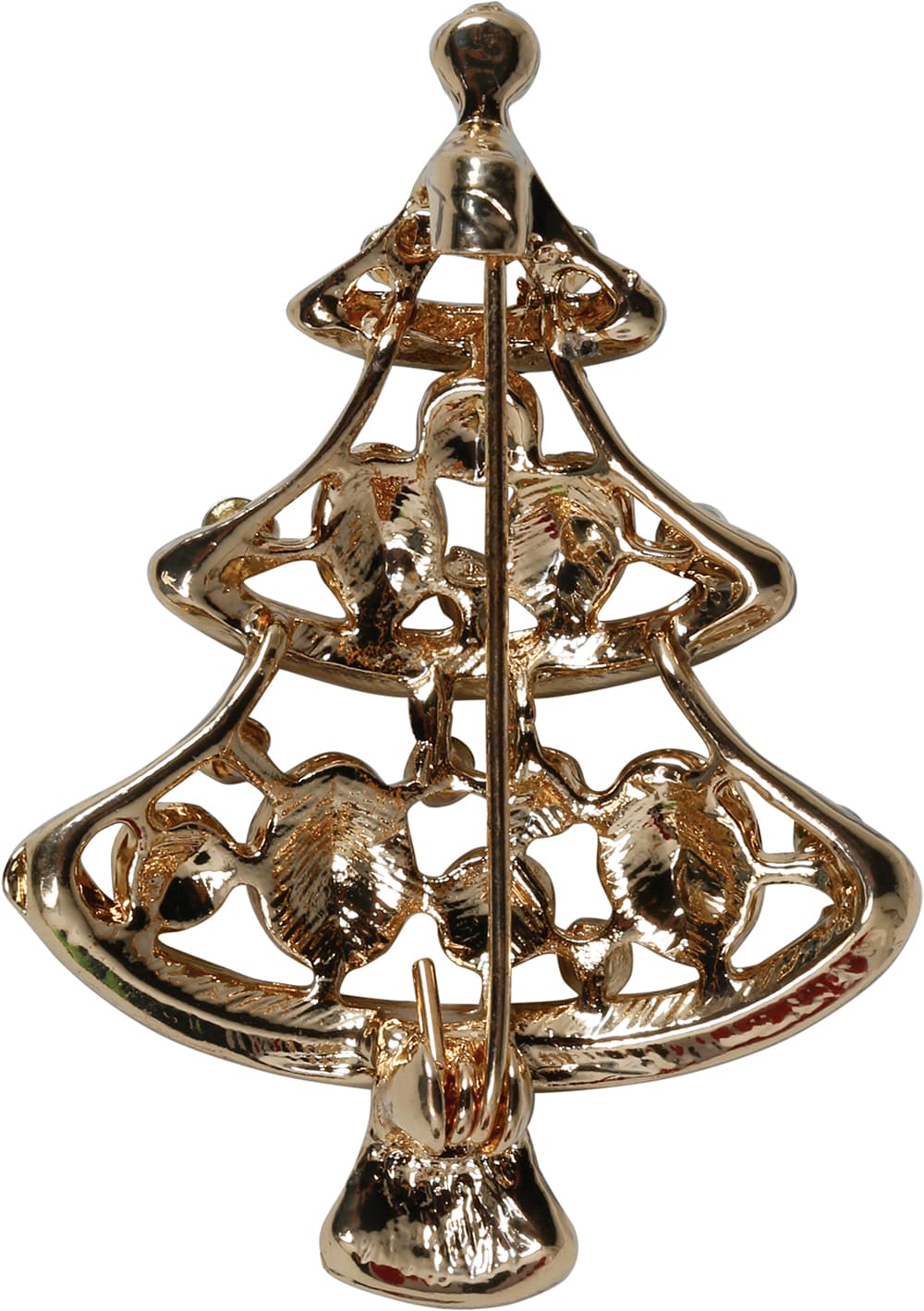 Juletræsbroche, metal, 4,5 cm