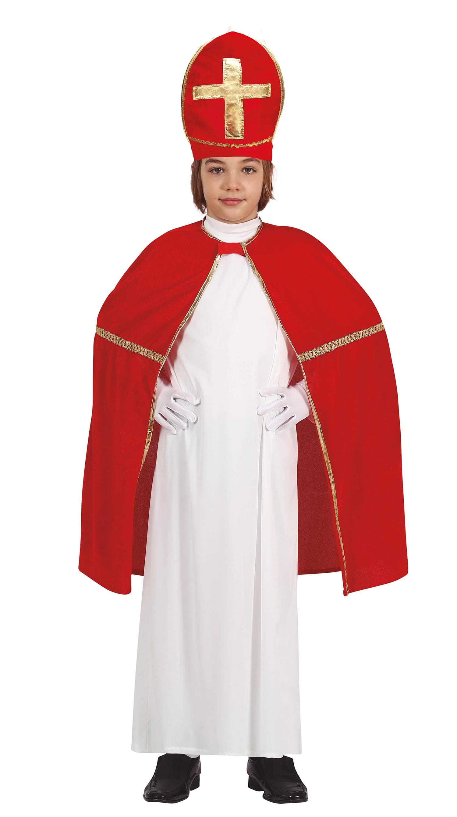 Sankt Nikolaus-kappe og -hat til børn, 75 cm