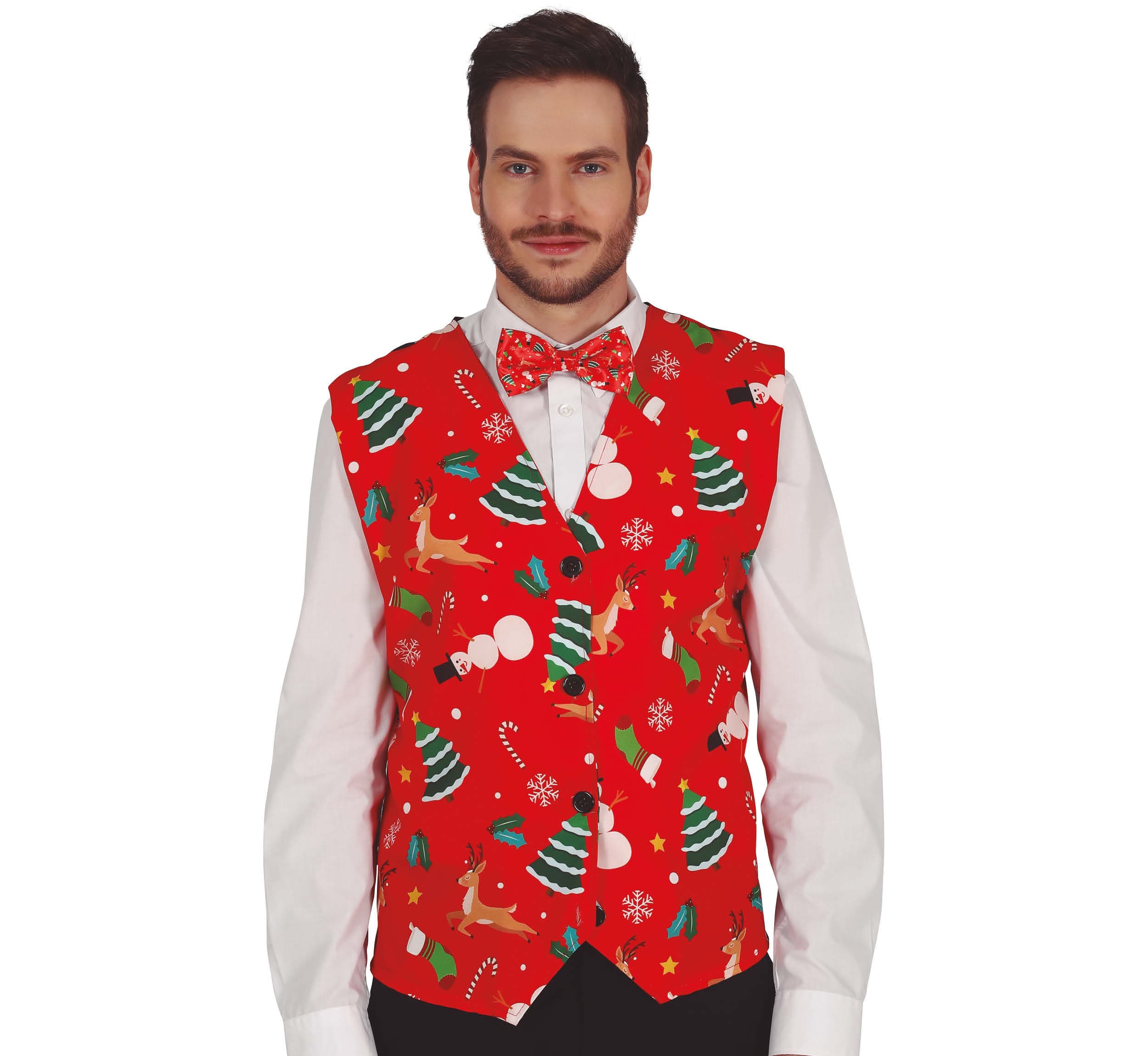 Rød julevest til voksne