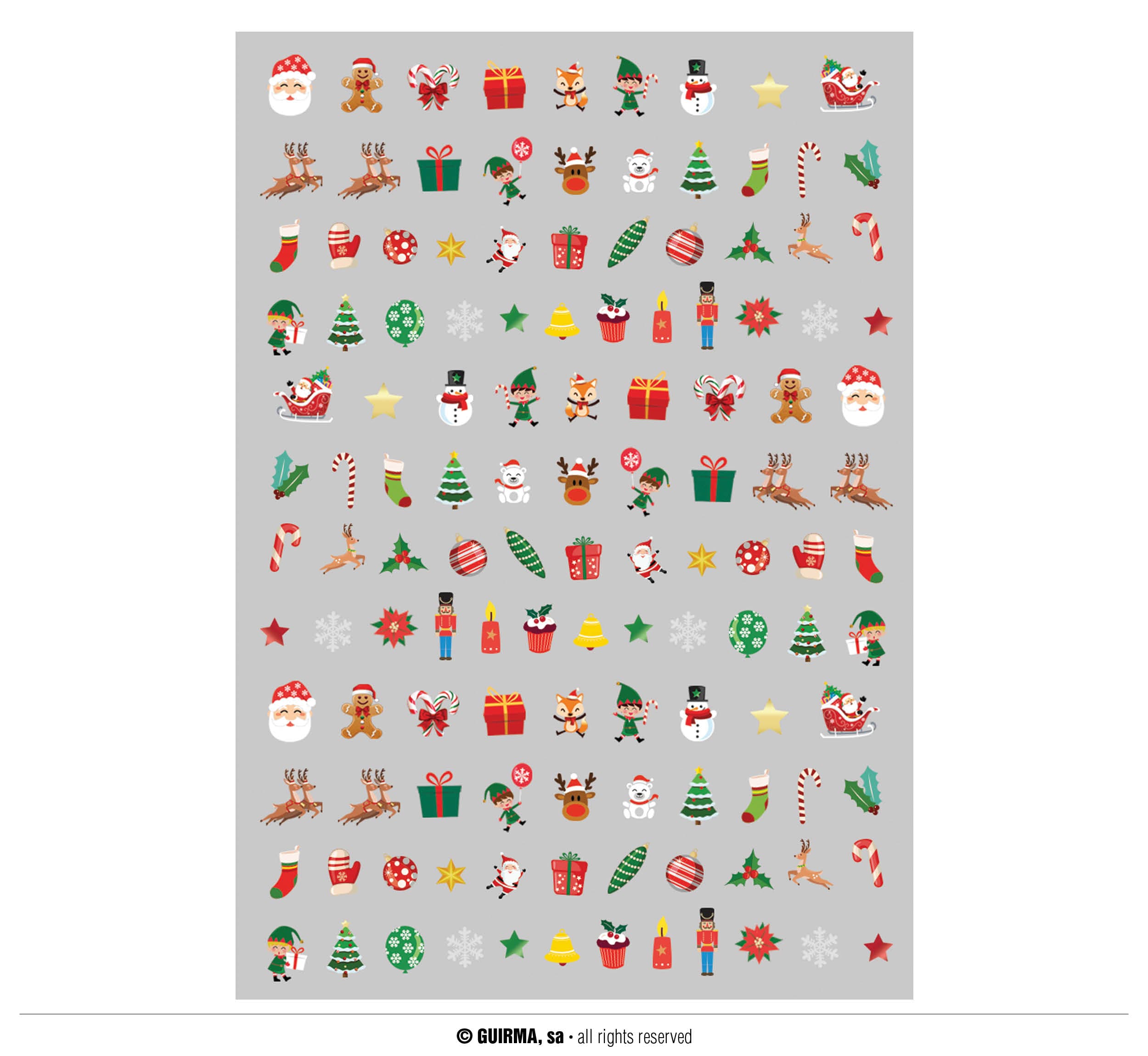 Neglestickers, jul, 10 × 7 cm, model 41284