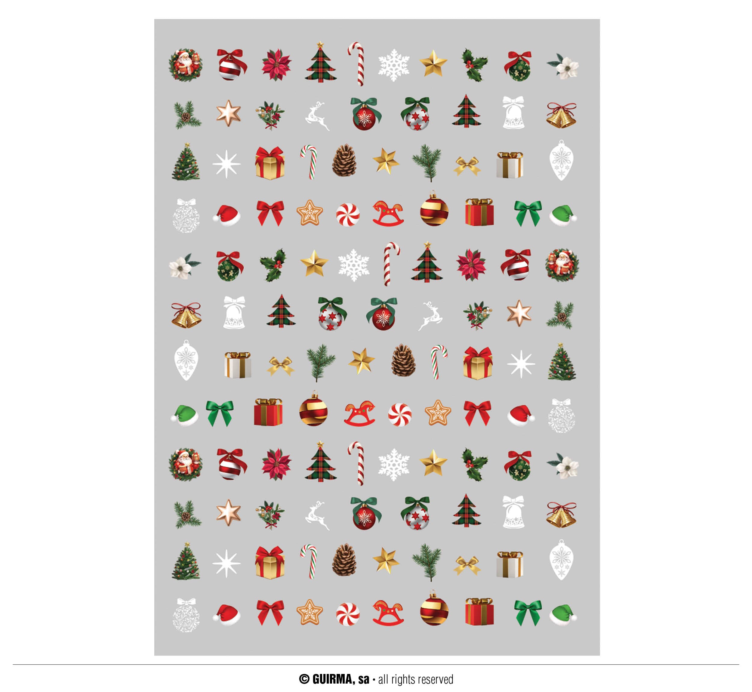 Neglestickers, jul, 10 × 7 cm, model 41285