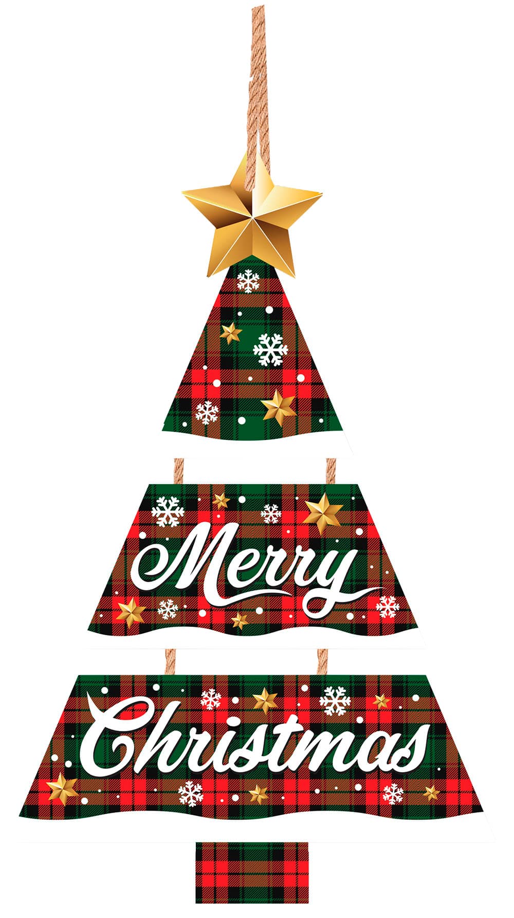 Juleskilt "Merry Christmas", 32 × 21 cm