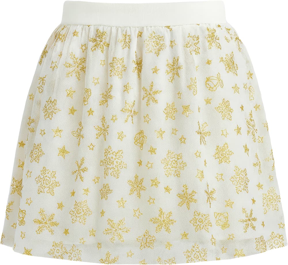 Tutu med gyldne stjerner, 30 cm, børnestørrelse