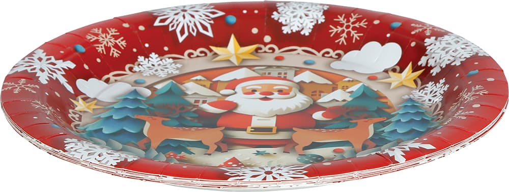6 julemandstallerkener, 23 cm