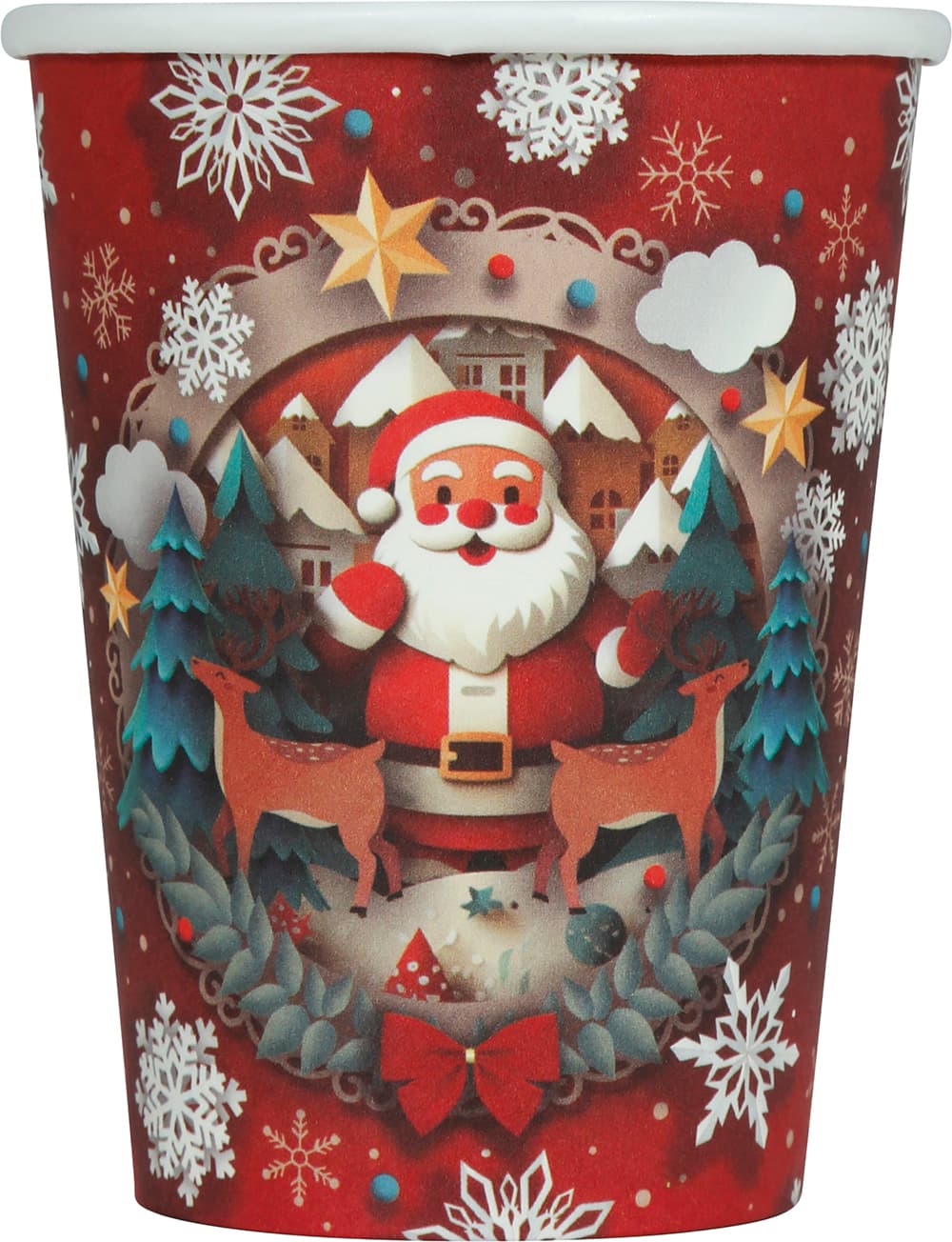 6 julemandsbægre, 240 ml, 9 cm