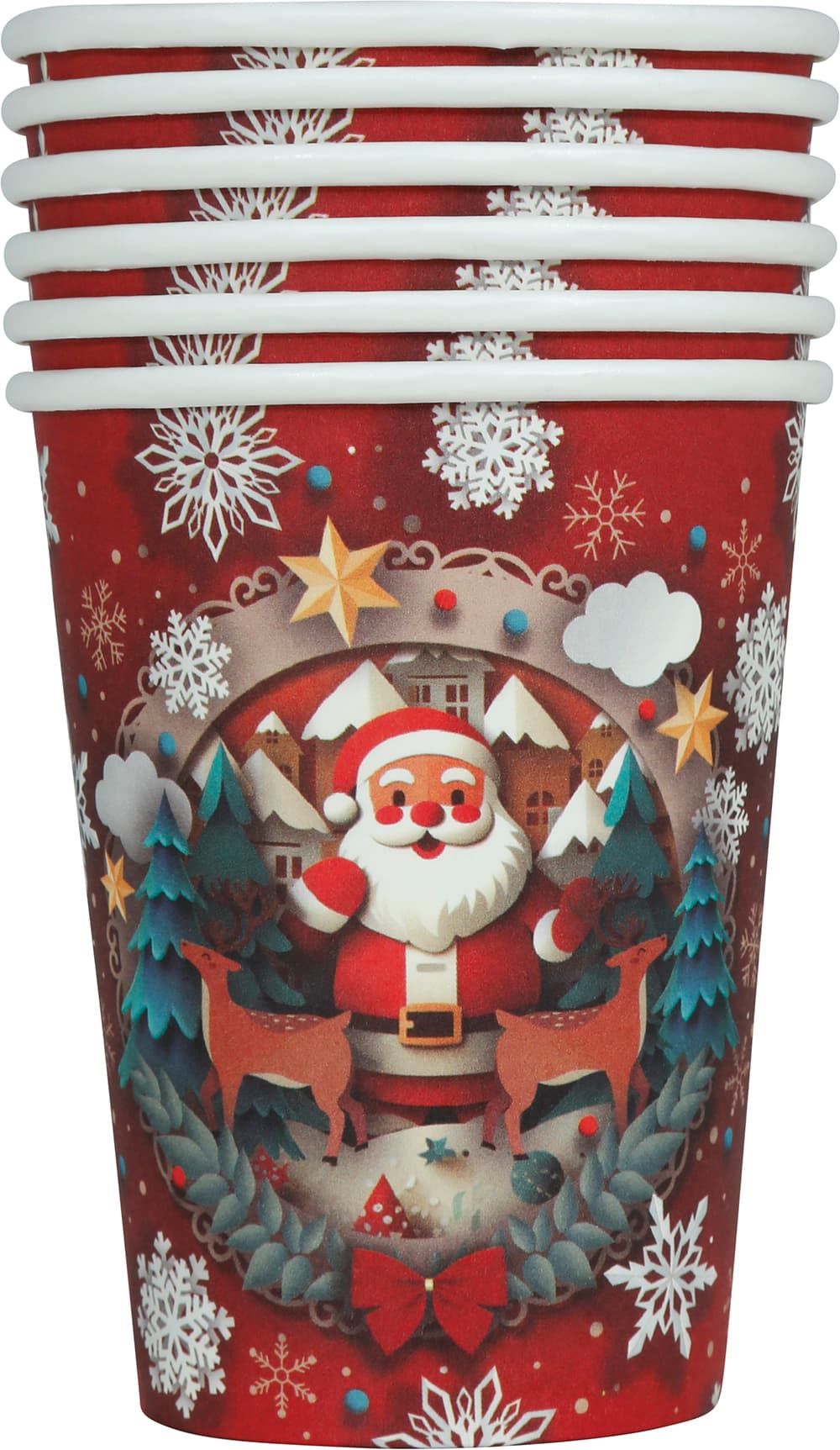 6 julemandsbægre, 240 ml, 9 cm