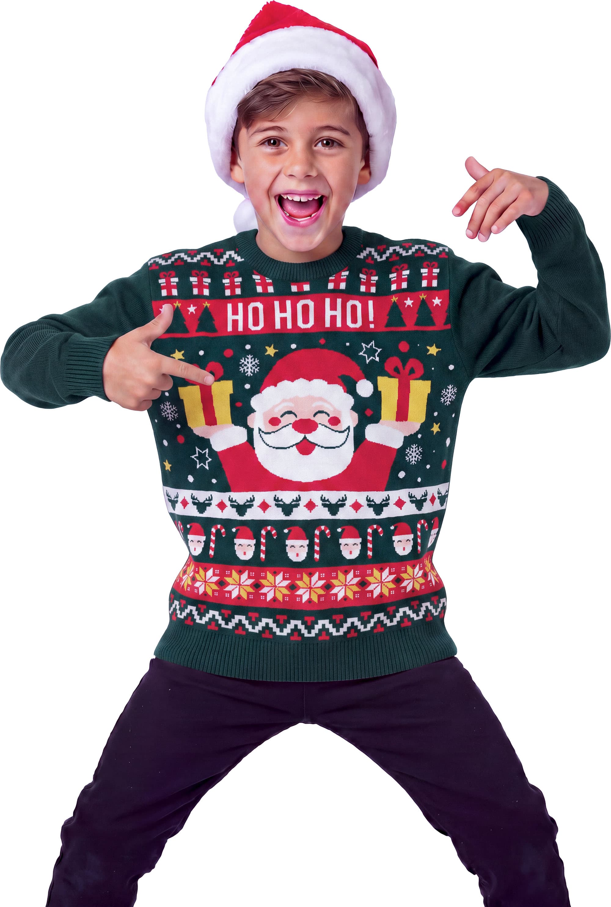 Julesweater "HO HO HO" til børn